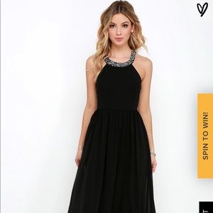LULUS CHEERFUL BLACK MAXI